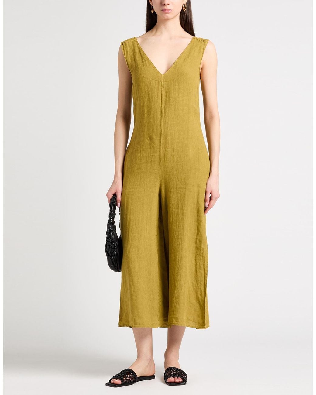 ALESSIA SANTI Yellow Jumpsuit Linen