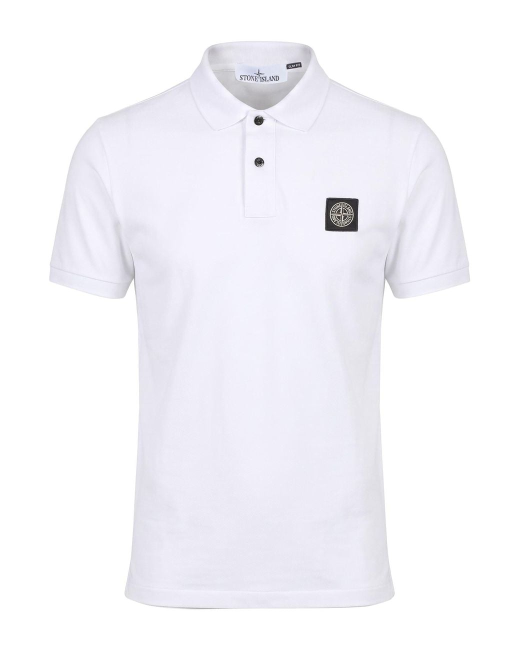 Stone Island White Polo Shirt for men
