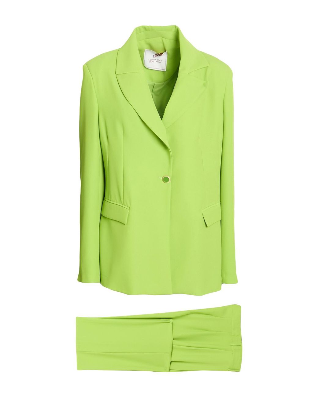 Compagnia Italiana Green Lime Suit Polyester, Elastane