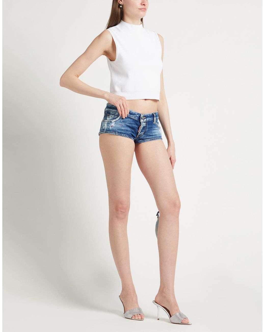 DSquared² Blue Denim Shorts Cotton, Elastane