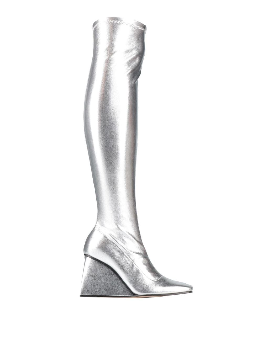 Souliers Martinez White Boot Leather