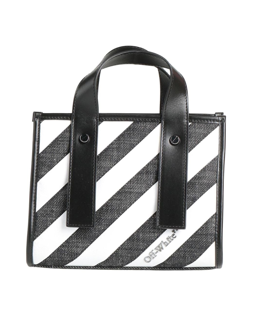 Off-White c/o Virgil Abloh Black Handbag Cotton, Calfskin