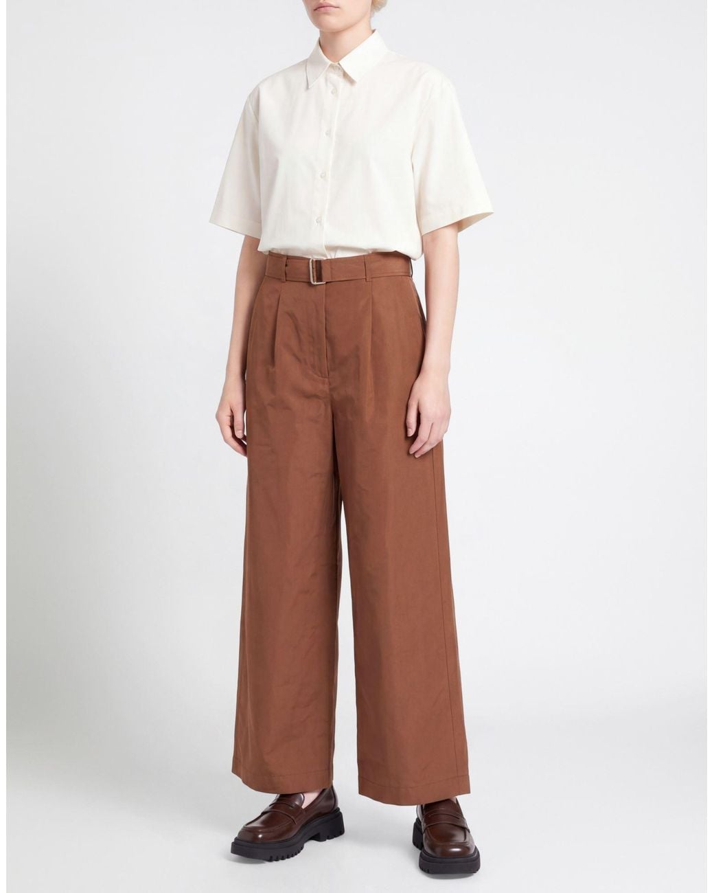 Hache Brown Pants Cotton, Polyester
