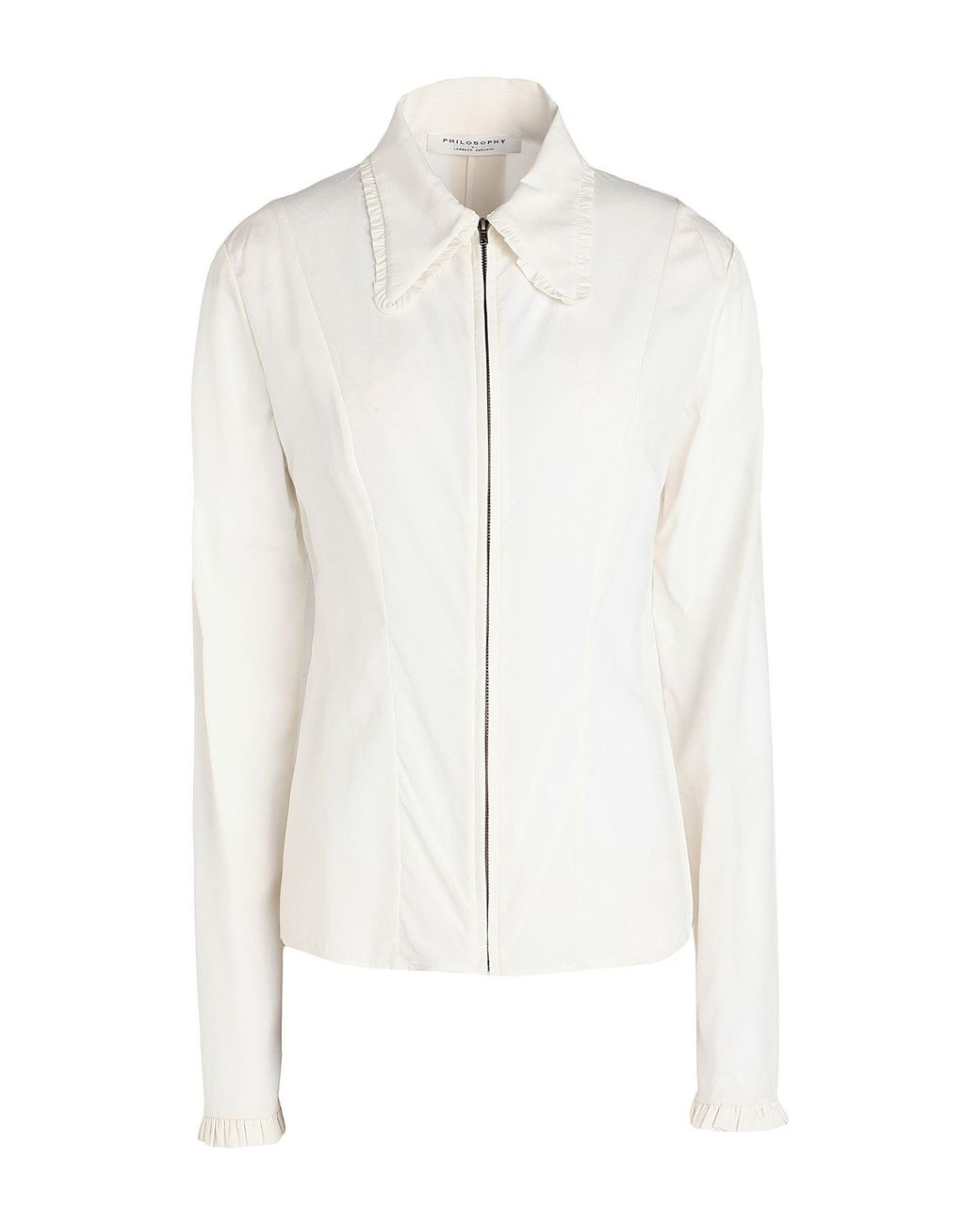 Philosophy Di Lorenzo Serafini White Shirt Viscose, Silk, Elastane