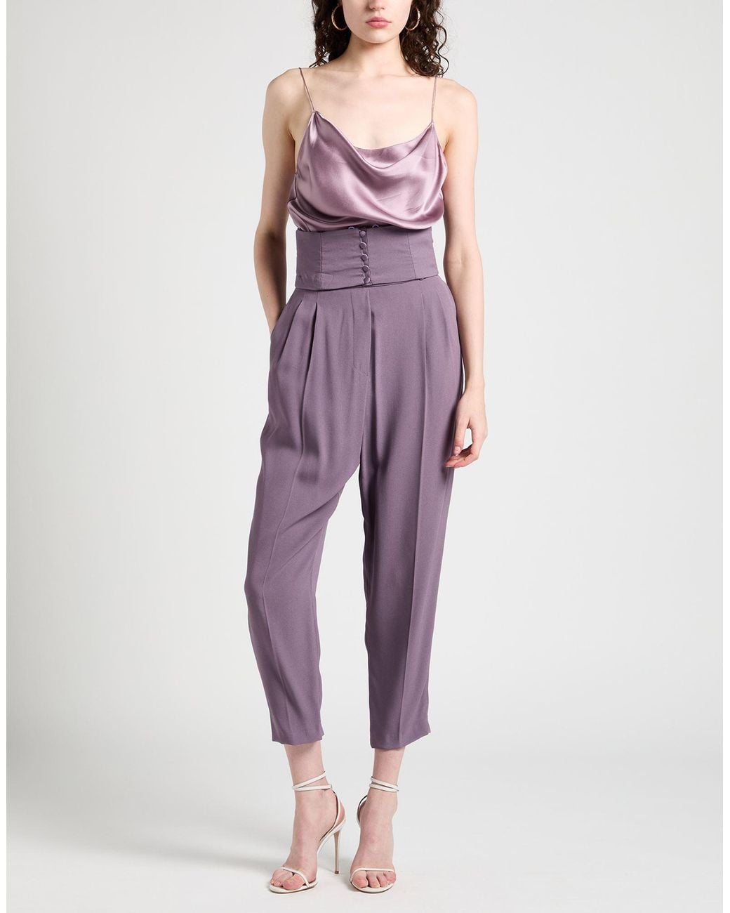 Elisabetta Franchi Purple Trouser