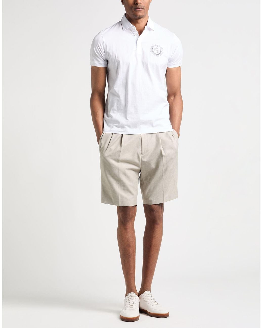 Tombolini White Polo Shirt Cotton for men