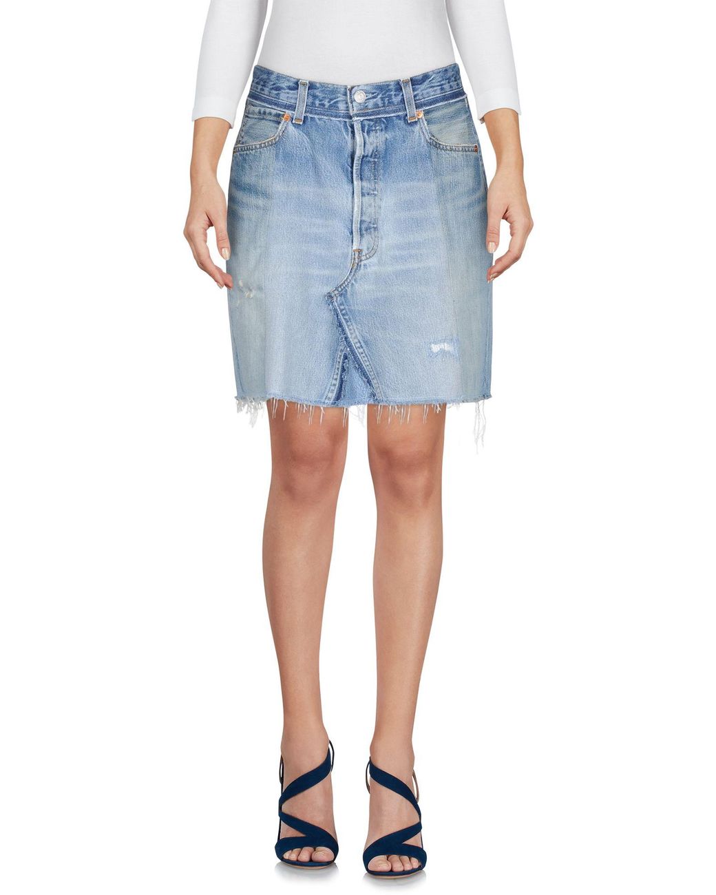RE/DONE with LEVI'S Denim Skirt in Blue 