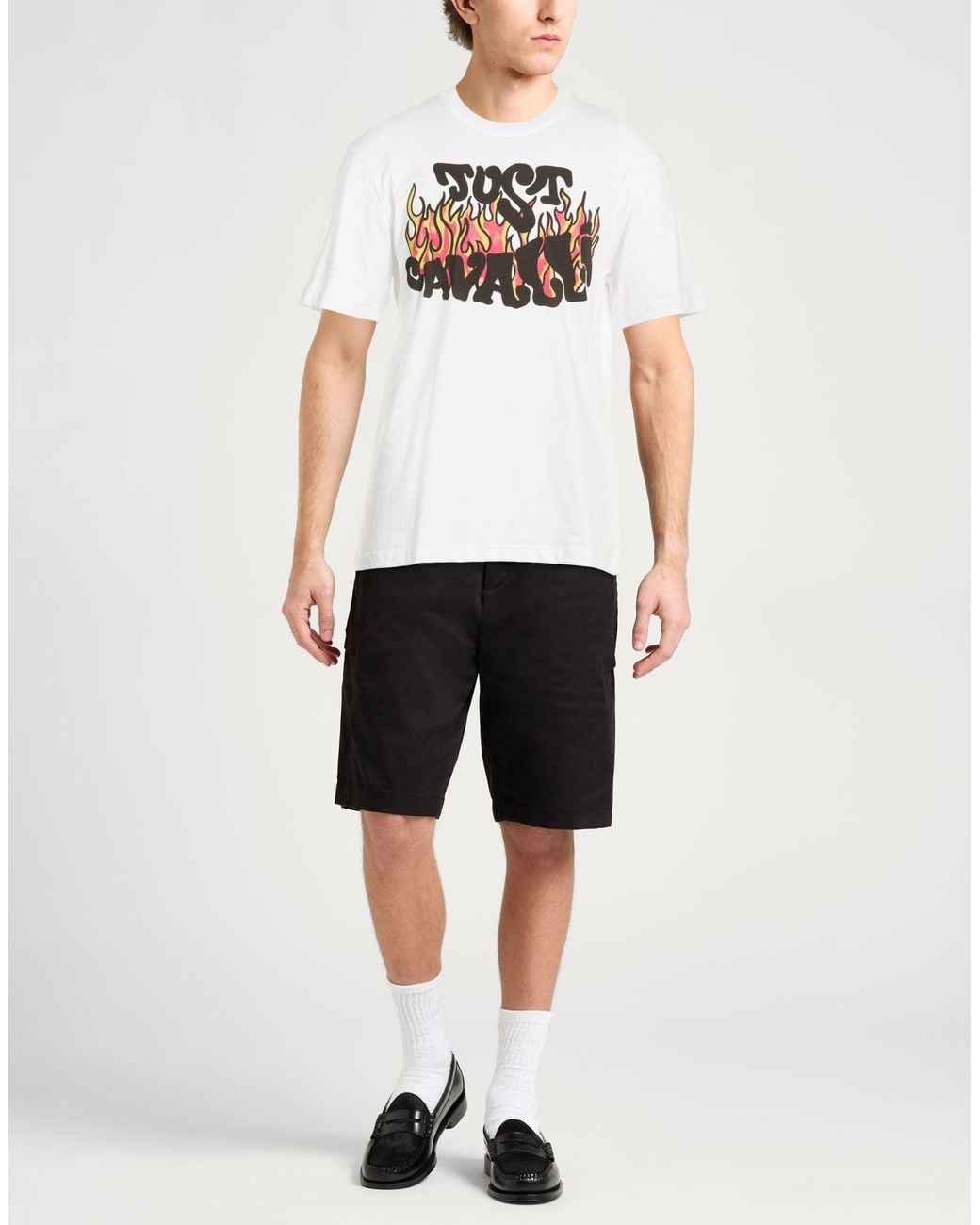 Just Cavalli White T-Shirt Cotton for men