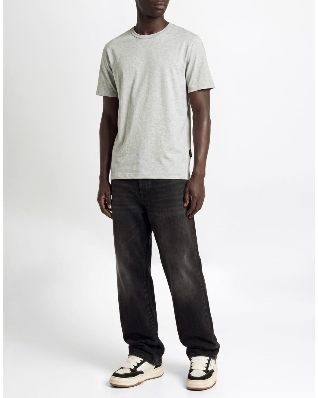 Palm Angels Gray Light T-Shirt Cotton, Elastane for men
