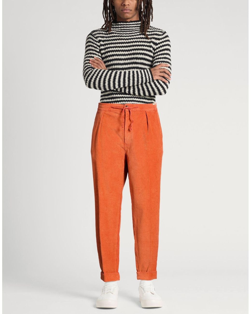 L.b.m. 1911 Orange Pants Cotton, Elastane for men