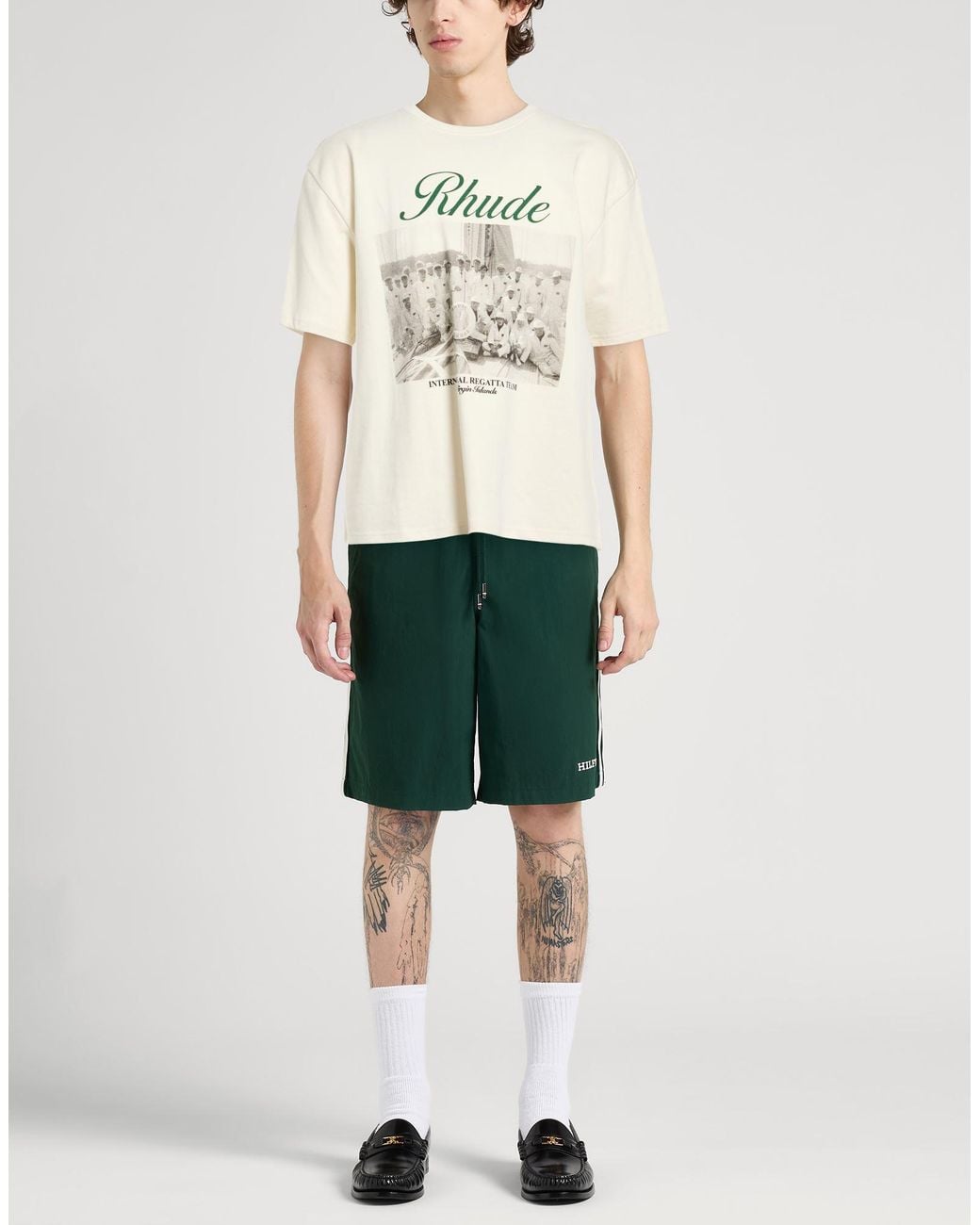 Rhude White Ivory T-Shirt Cotton for men