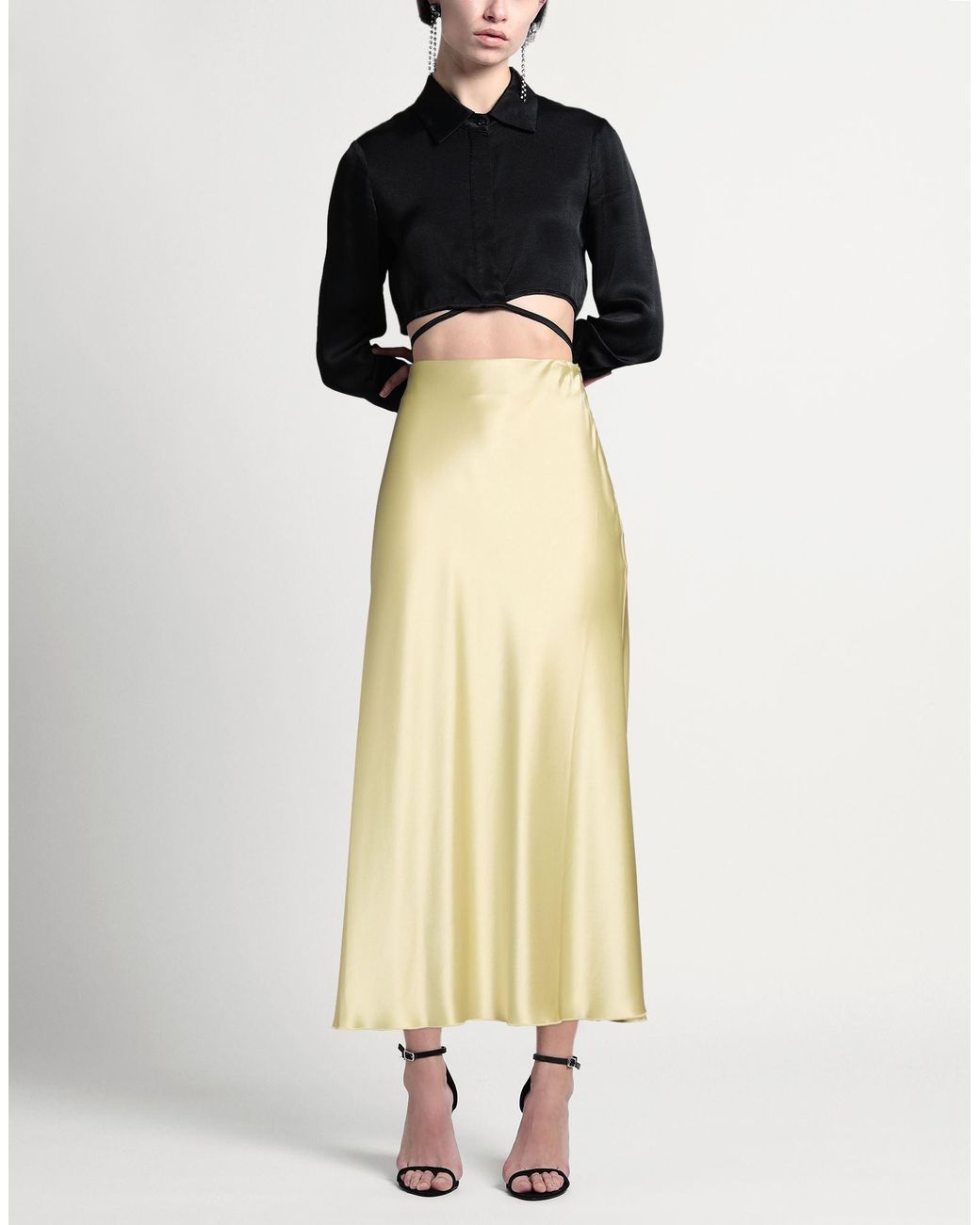 Nanushka Yellow Midi Skirt