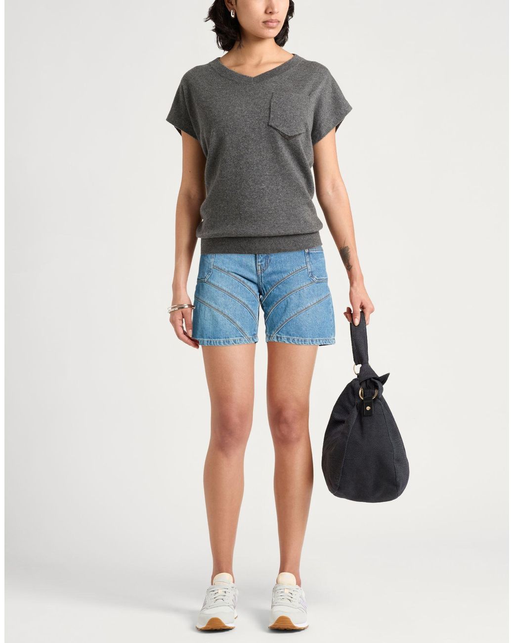 Zadig & Voltaire Blue Denim Shorts Cotton