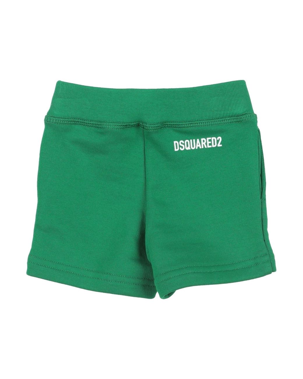 DSquared² Green Shorts & Bermuda Shorts Cotton, Elastane