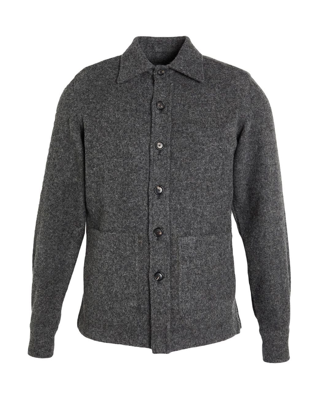 De Petrillo Gray Jacket Virgin Wool for men