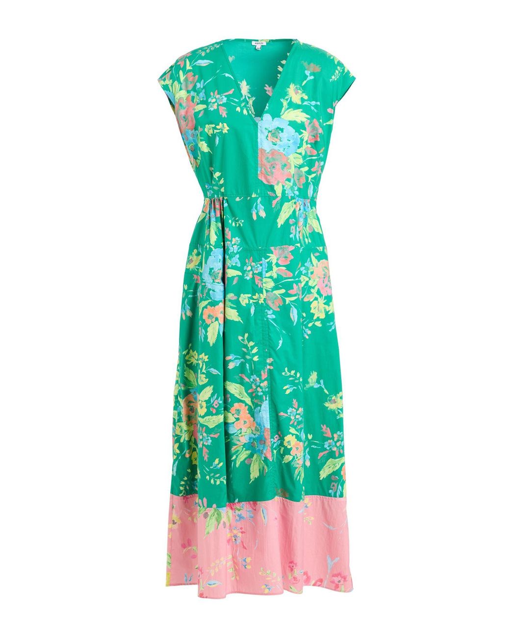 Aspesi Green Midi Dress Cotton