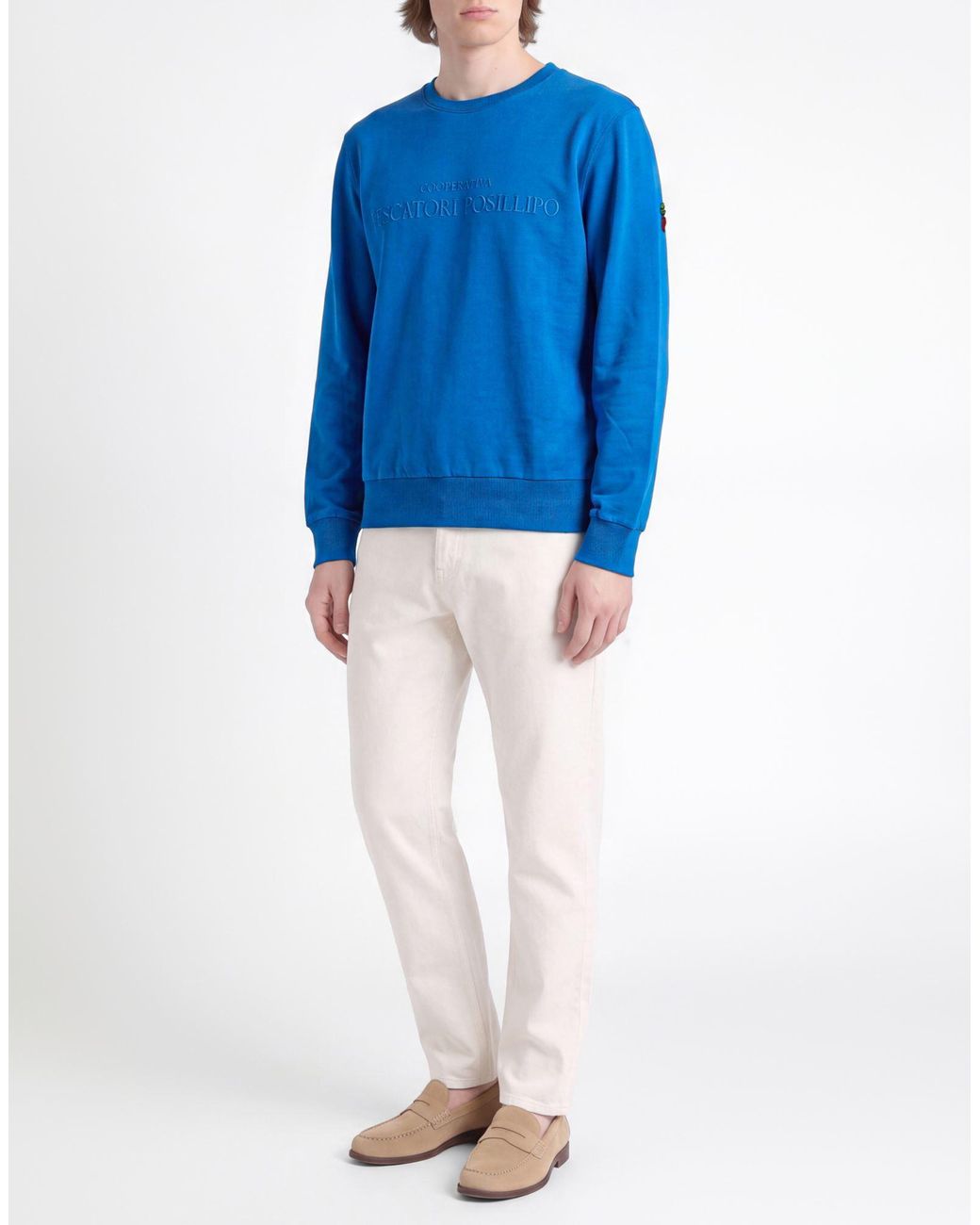 Cooperativa Pescatori Posillipo Blue Sweatshirts for men