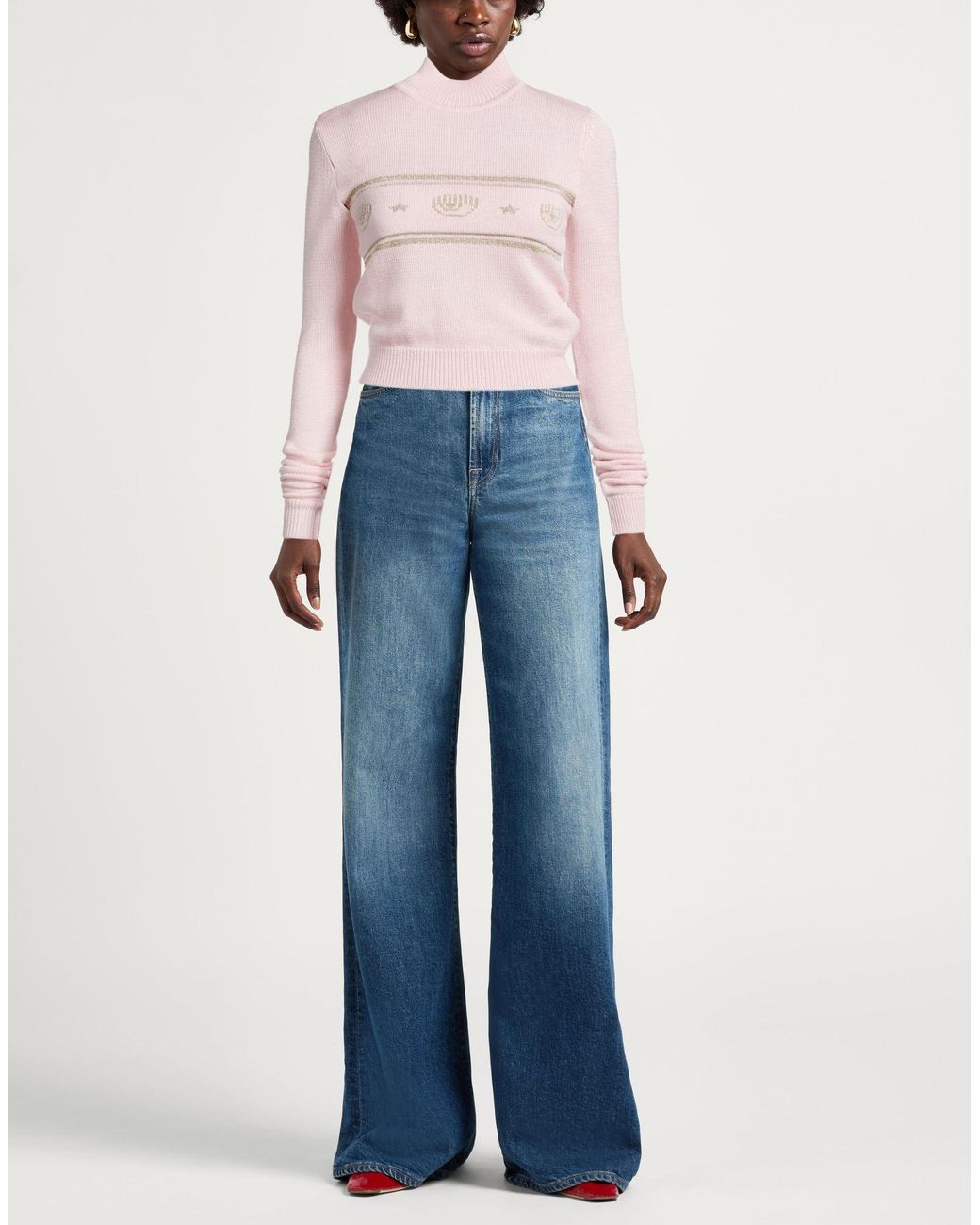 Chiara Ferragni Pink Turtleneck