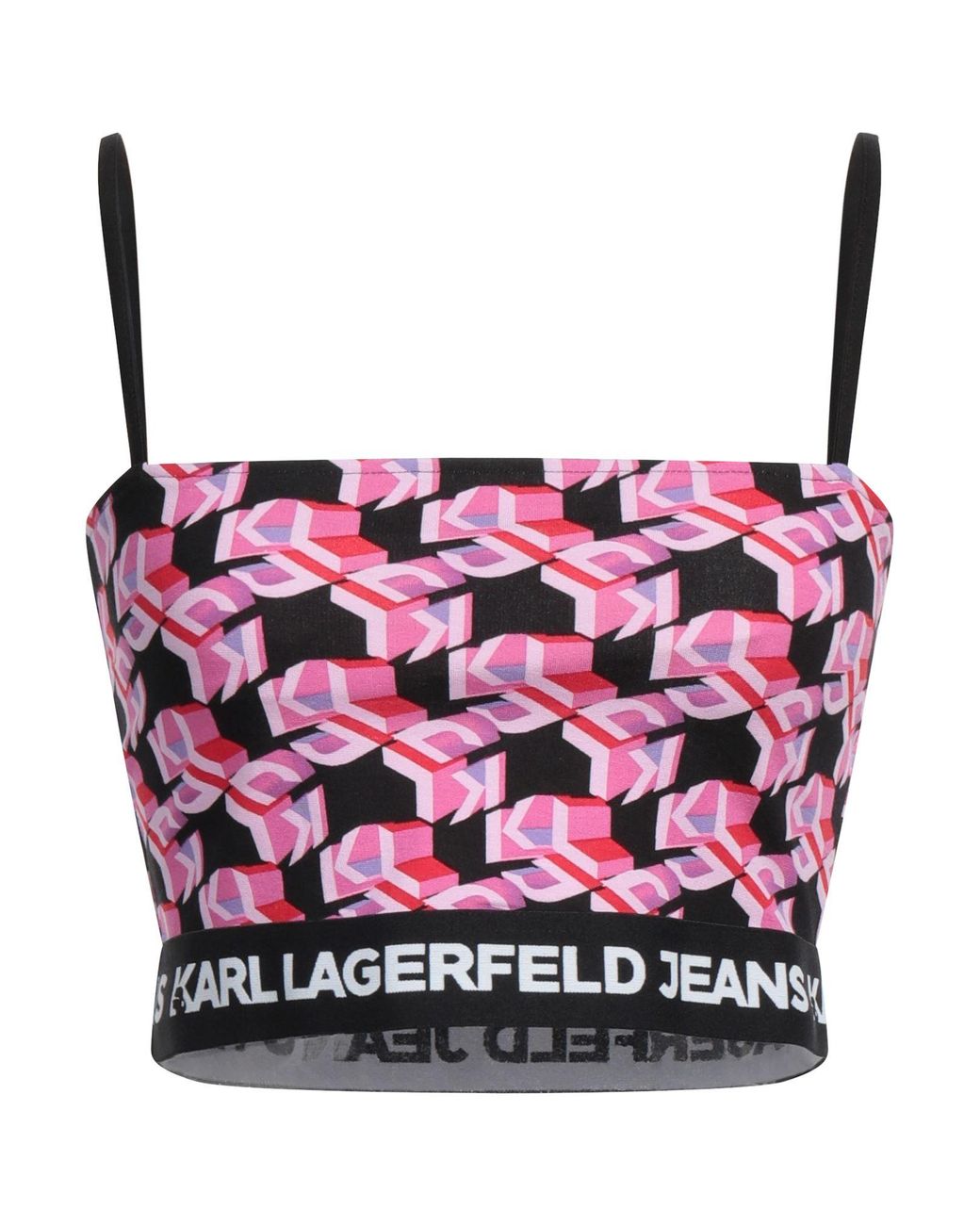 Karl Lagerfeld Pink Top Viscose, Polyamide, Elastane