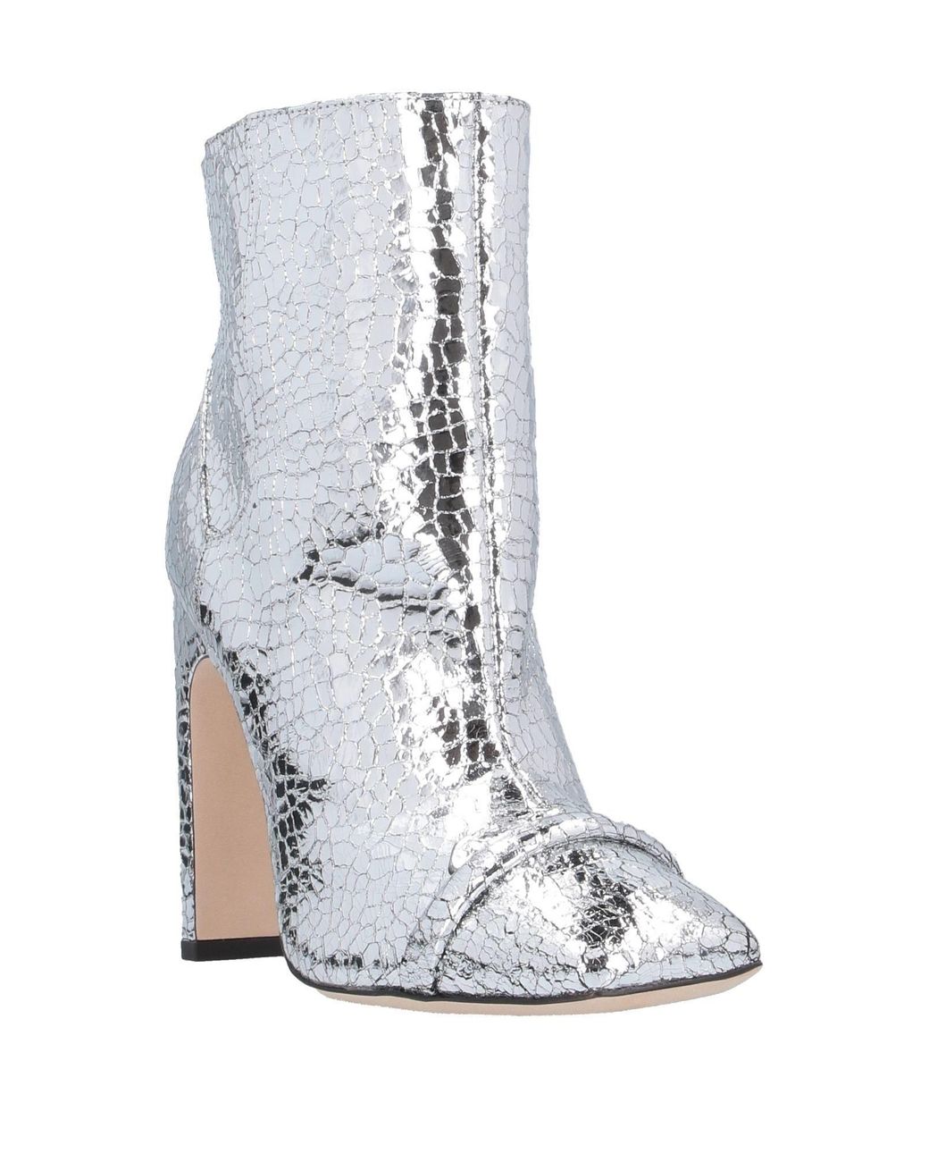 Pollini White Ankle Boots