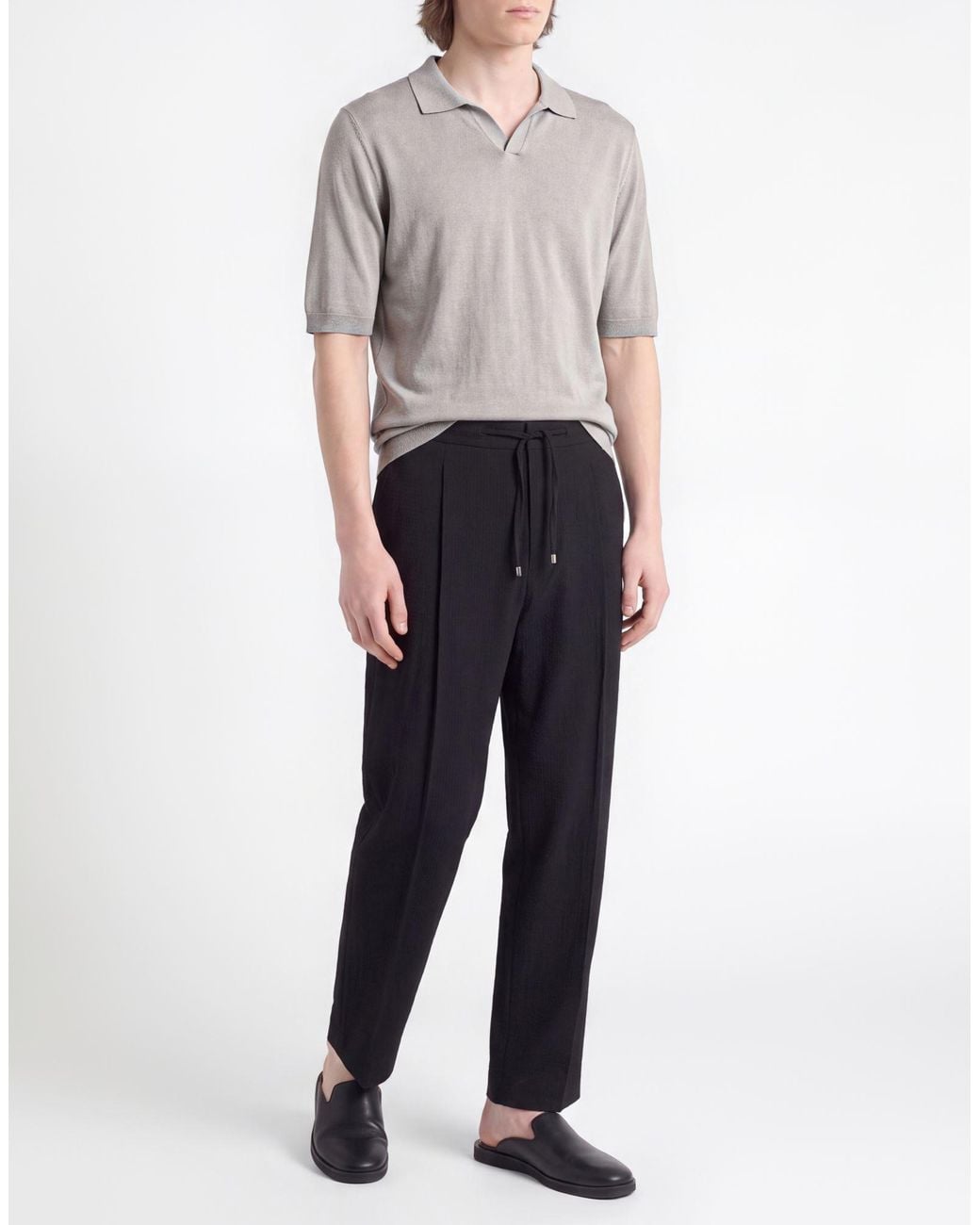 HUGO Black Pants Cotton, Elastane for men