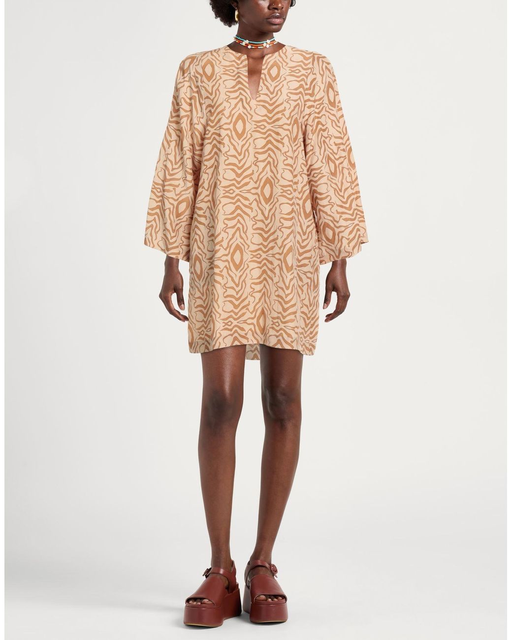 By Malene Birger Natural Mini Dress