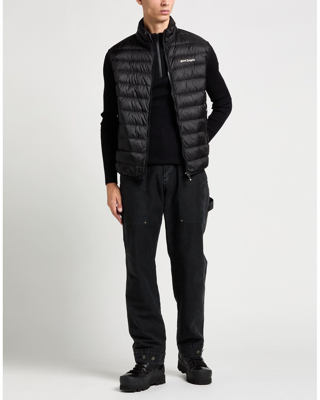 Palm Angels Black Vest Polyamide, Polyester for men
