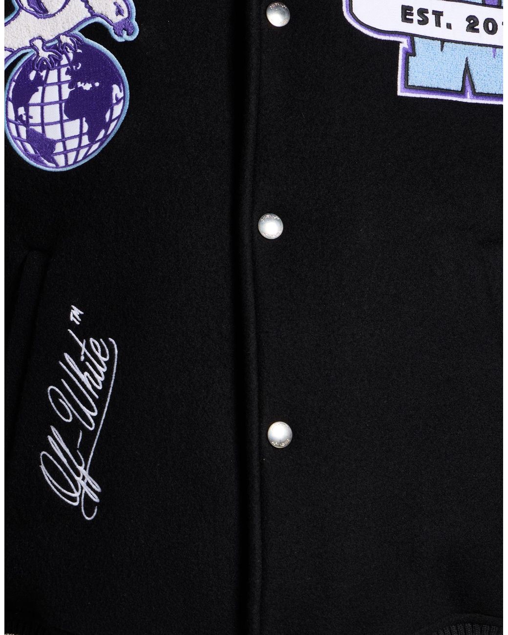 Off-White c/o Virgil Abloh Black Jacket Virgin Wool, Polyamide for men
