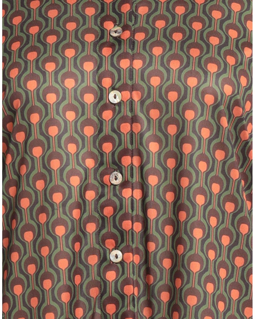 Maliparmi Brown Military Shirt Polyester