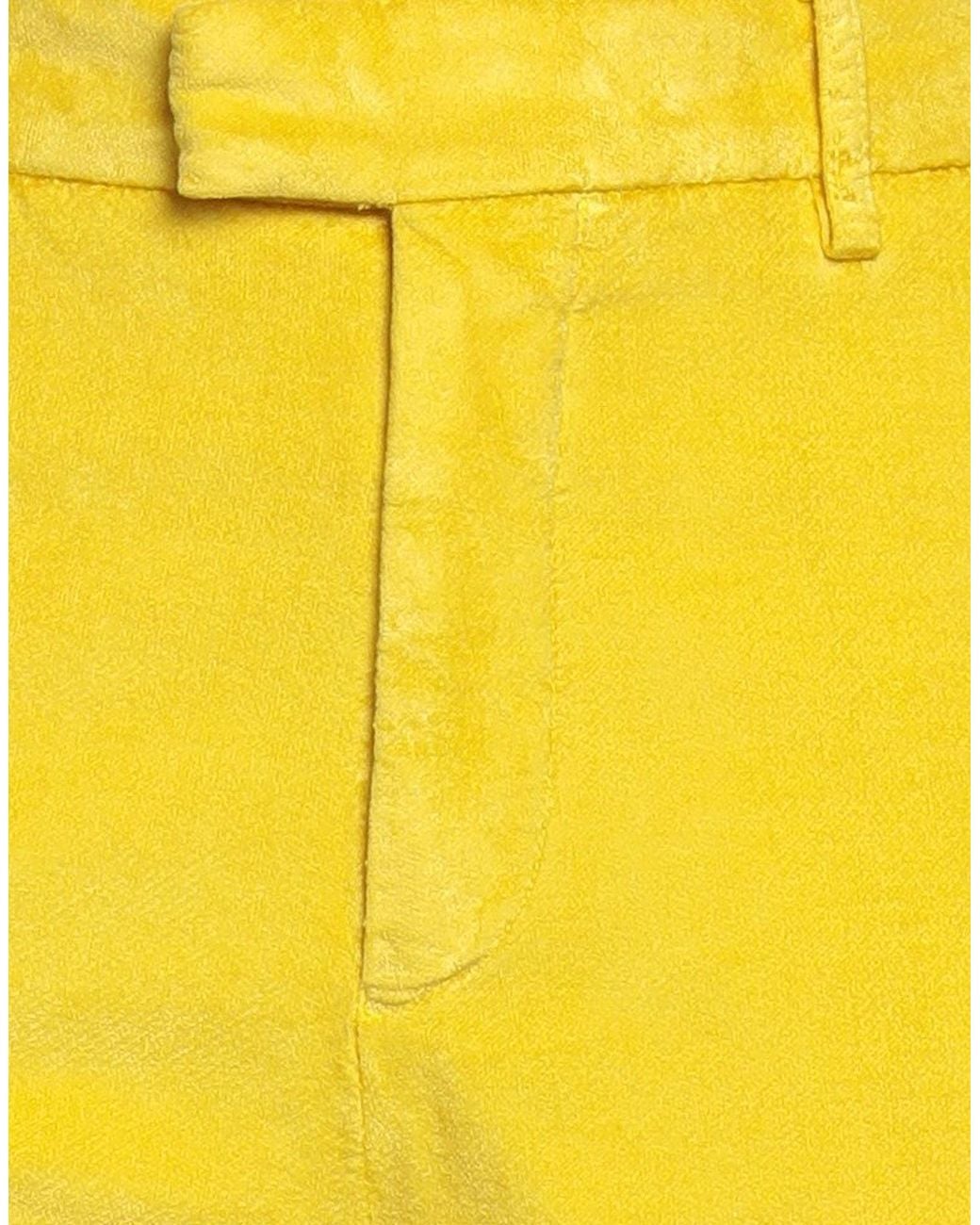 Berwich Yellow Pants Viscose, Cotton, Elastane