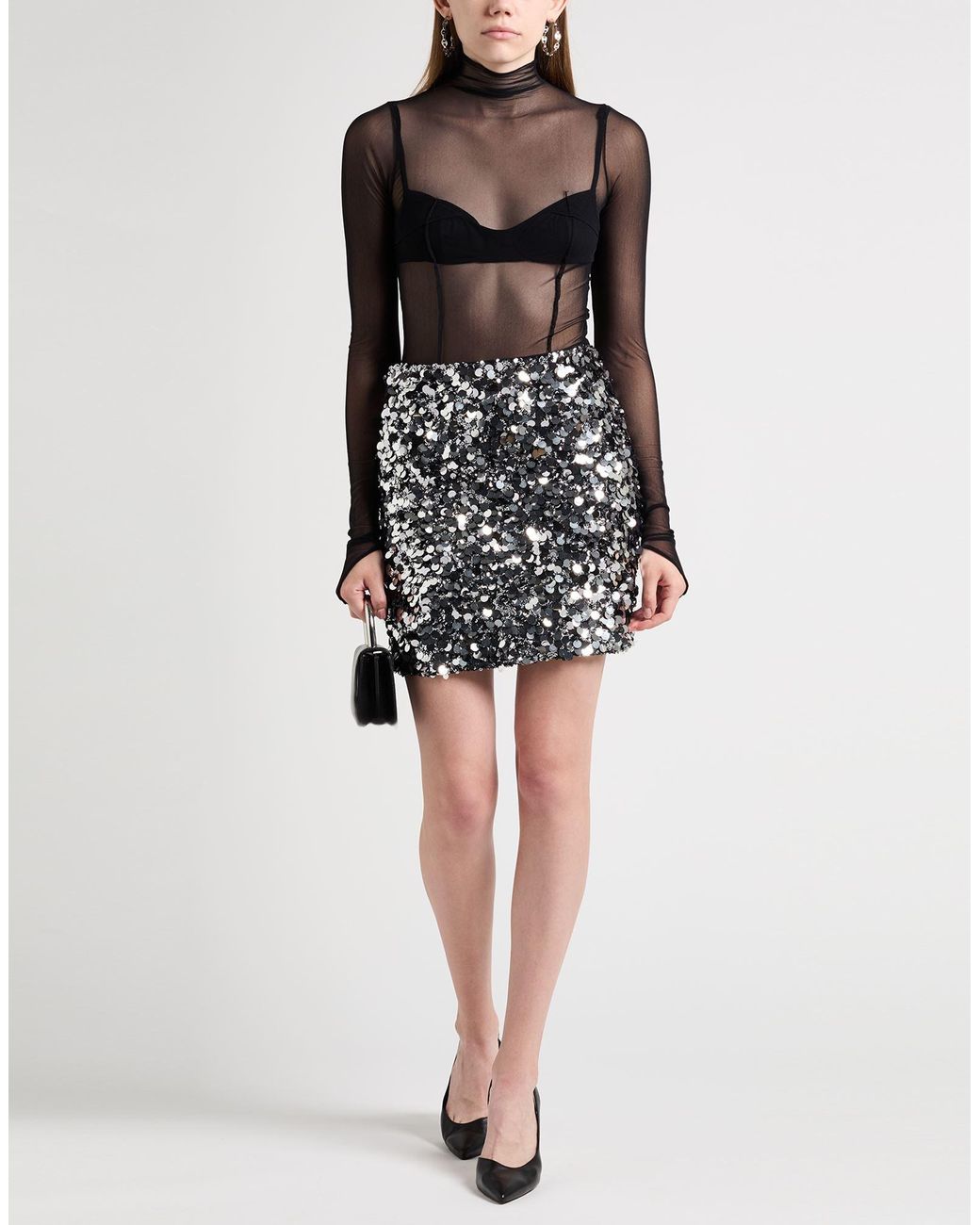 Isabelle Blanche Black Mini Skirt