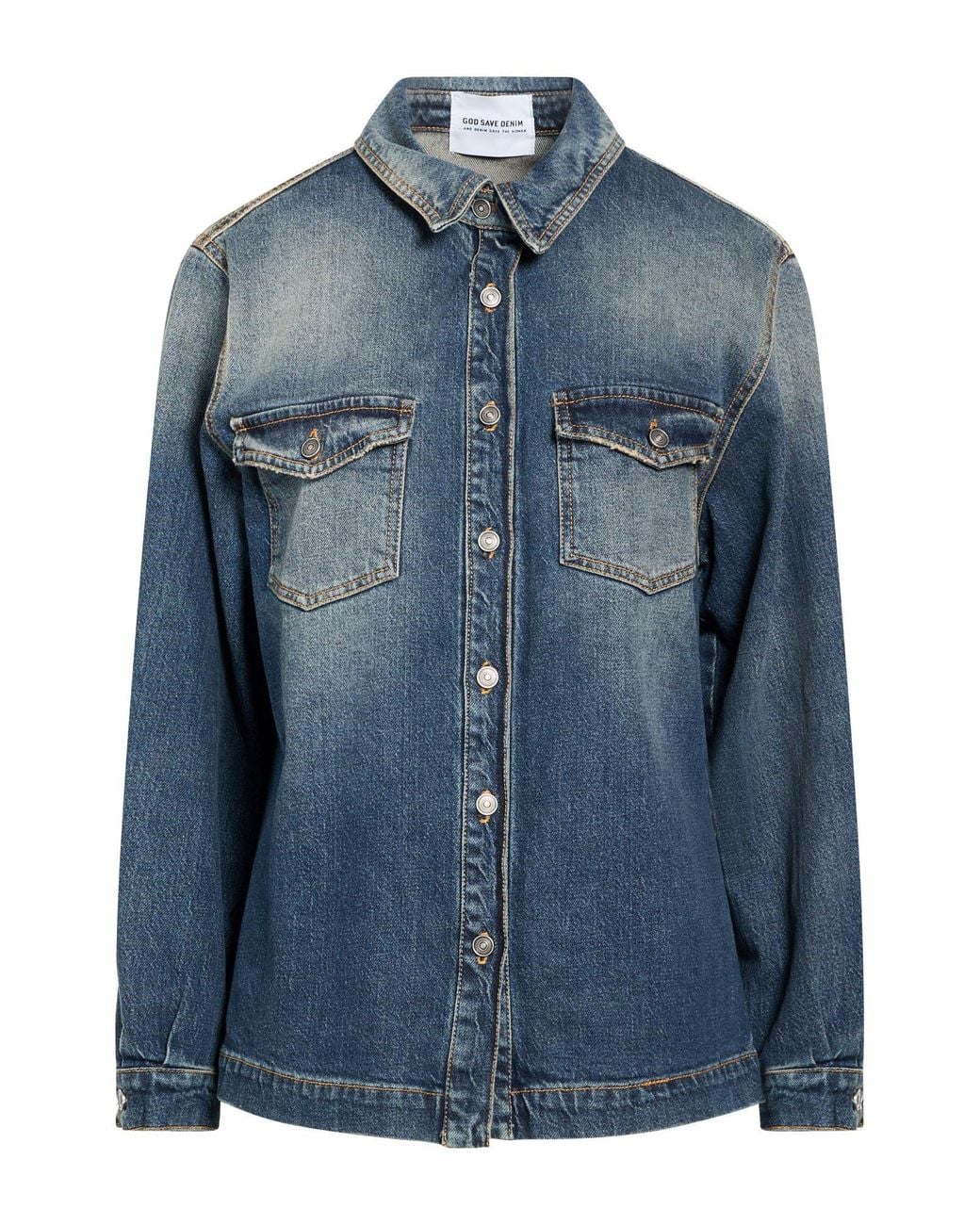 God Save Denim Blue Denim Outerwear Cotton