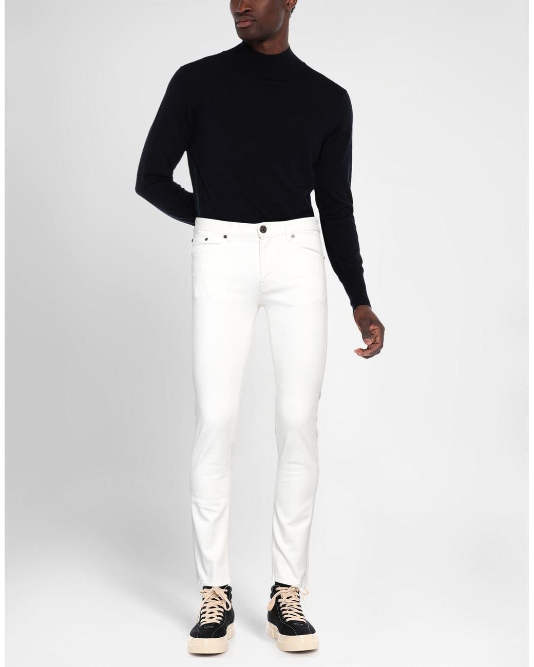 PT Torino White Jeans for men