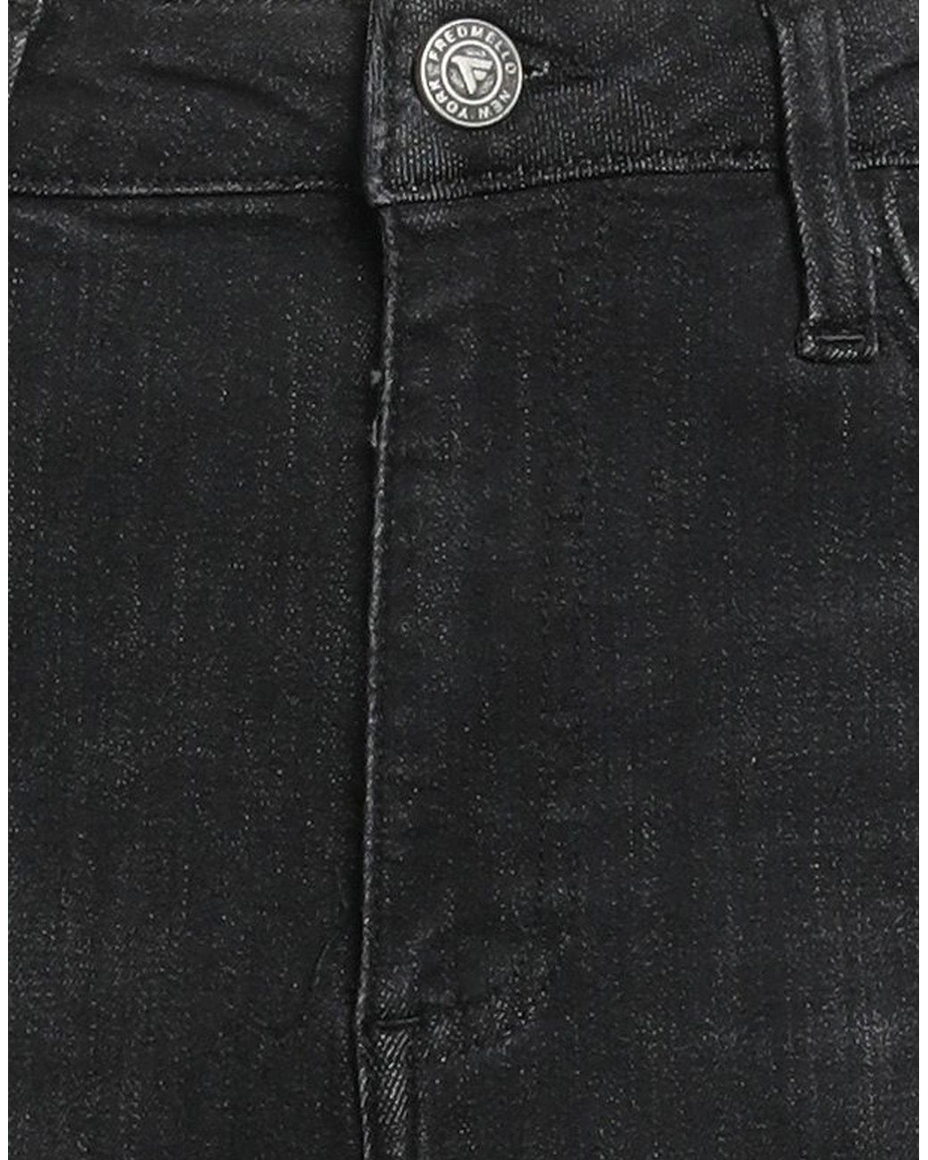 Fred Mello Black Jeans Cotton, Elastane