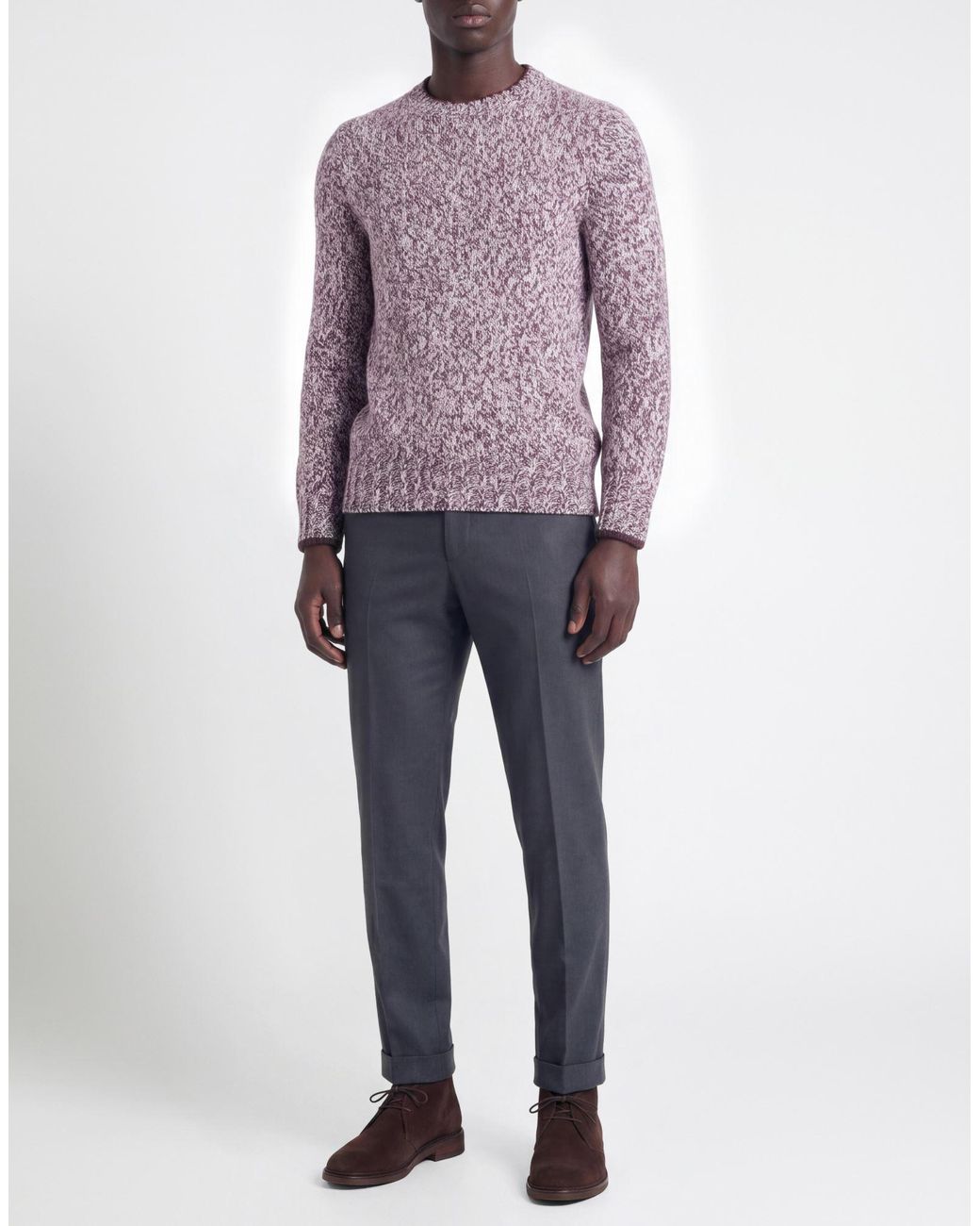Barba Napoli Purple Garnet Sweater Virgin Wool for men