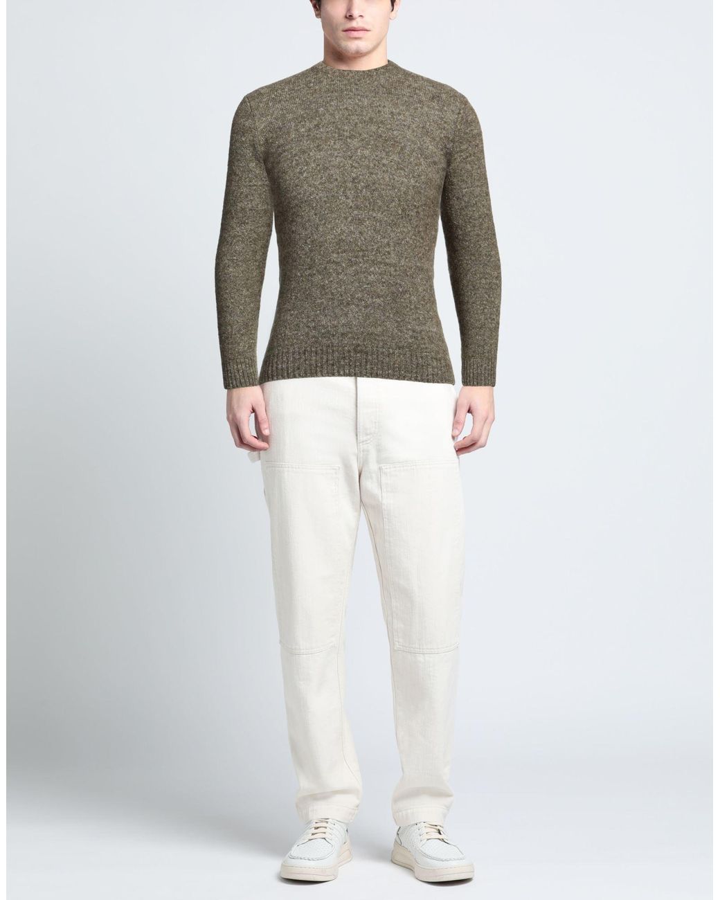 Heritage Gray Sweater Alpaca Wool, Cotton, Polyamide, Wool for men