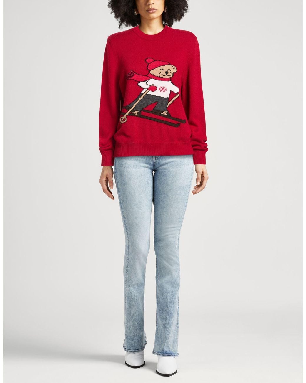 ViCOLO Red Sweater Viscose, Polyamide, Wool, Cashmere