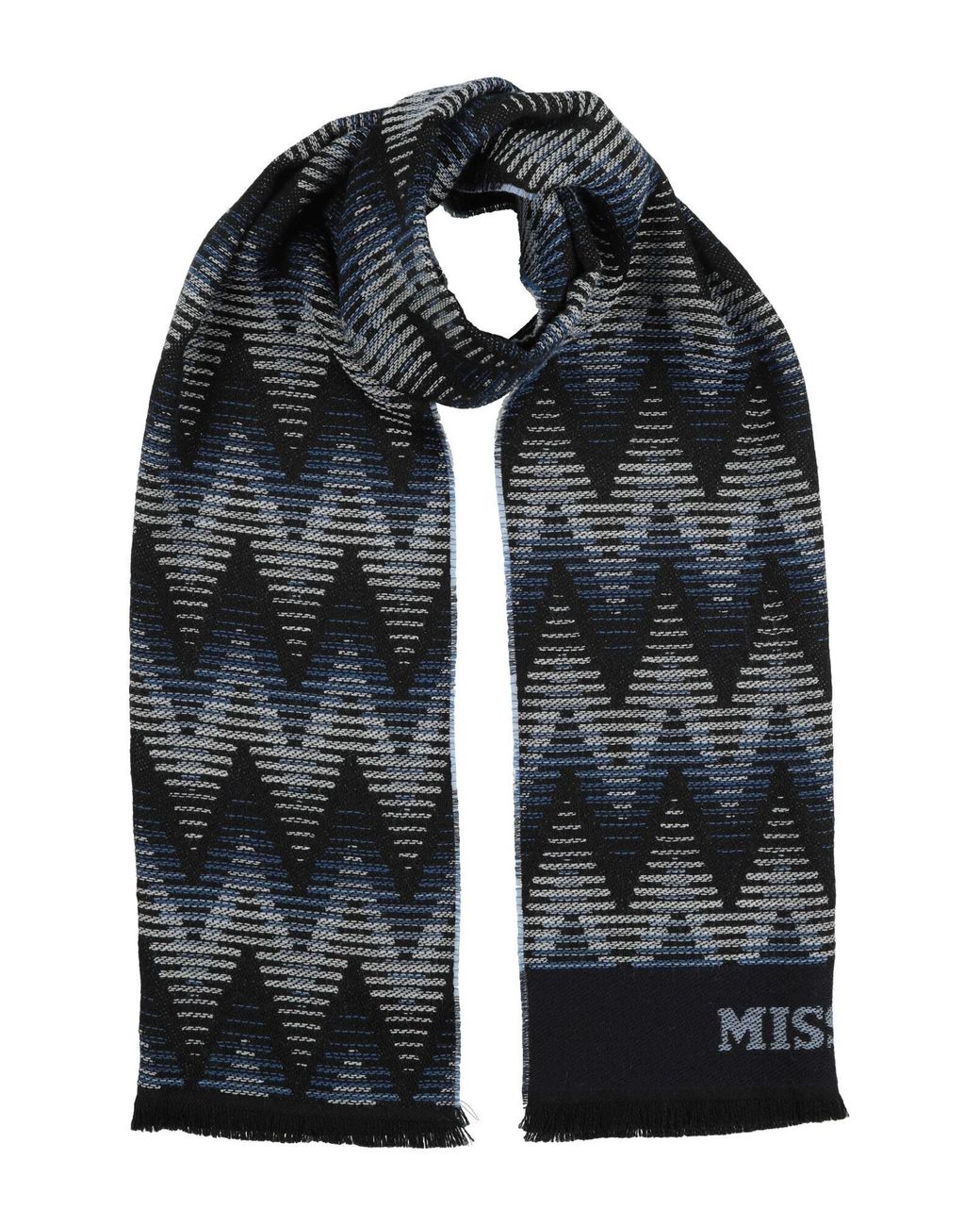 Missoni Black Scarf Wool, Acrylic for men