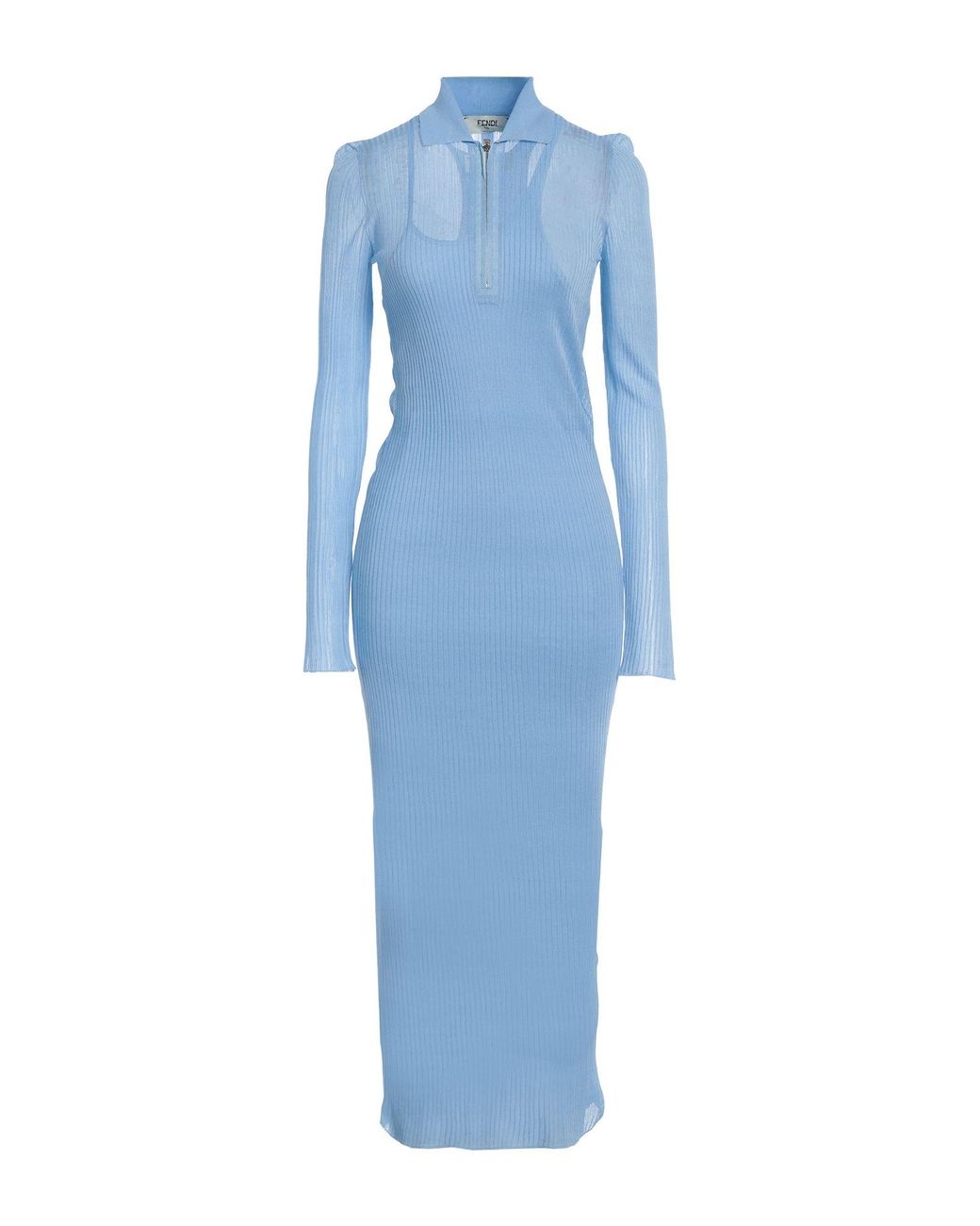 Fendi Blue Light- Silk Blend Dress