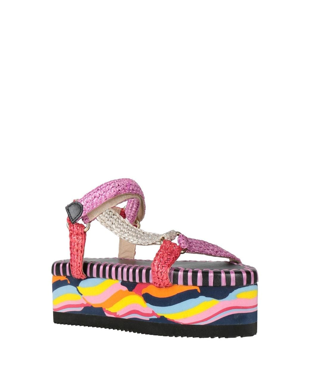 De Siena White Sandals Textile Fibers