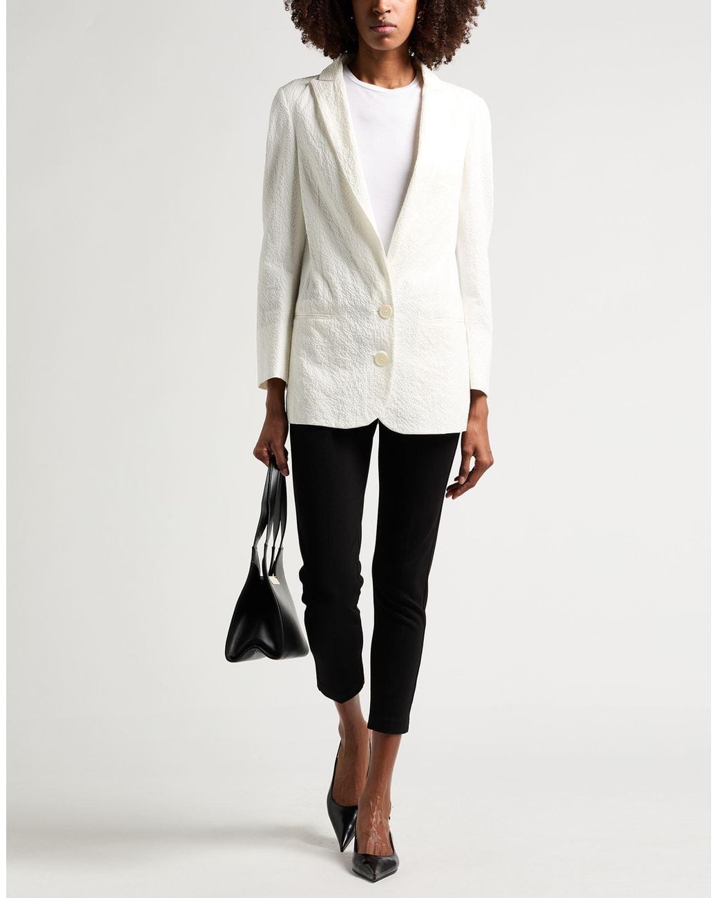 Fedeli White Blazer Cotton, Rubber