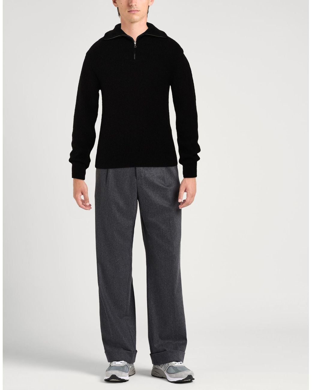 Officine Generale Black Turtleneck for men