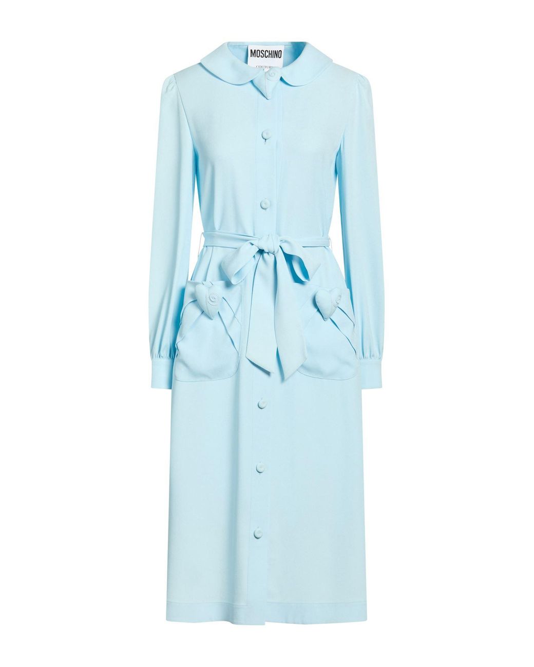 Moschino Blue Sky Midi Dress Acetate, Viscose