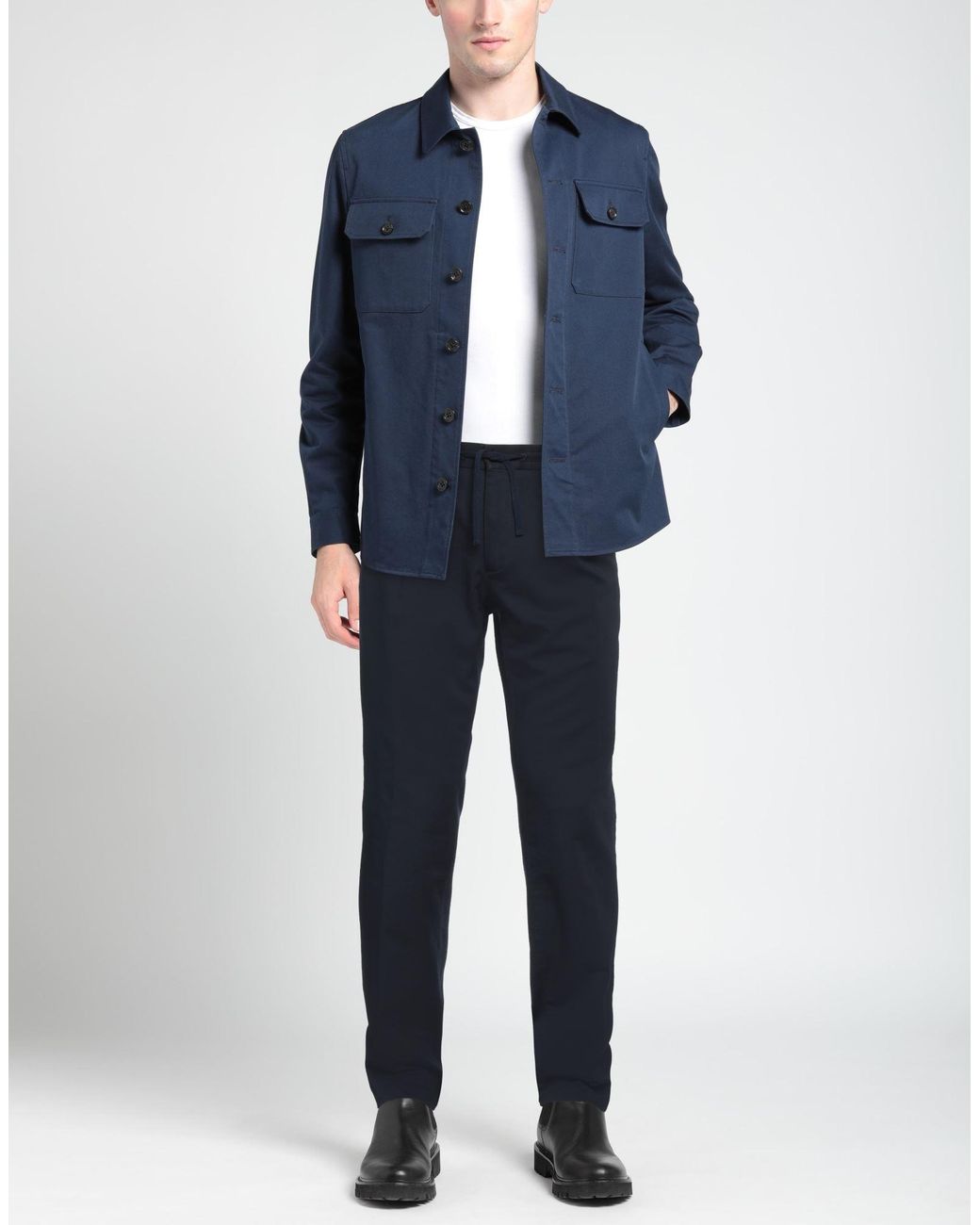 Incotex Blue Midnight Pants Cotton, Elastane for men