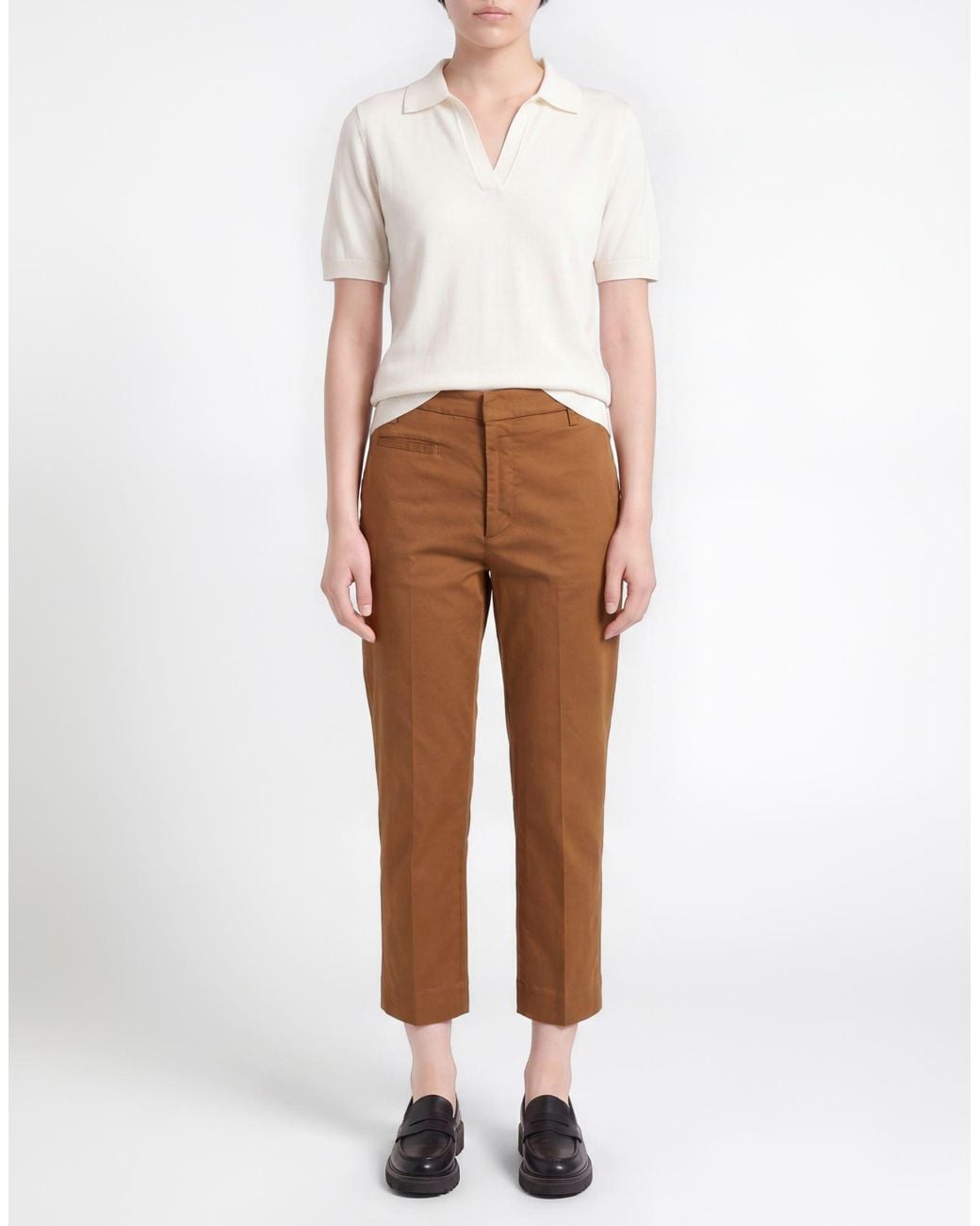 Dondup Brown Pants Cotton, Elastane