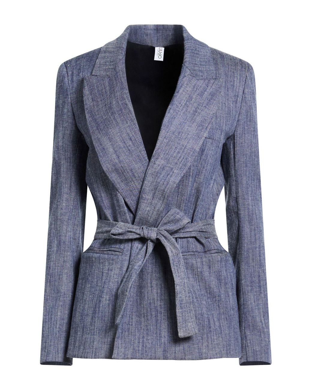 Liu Jo Blue Blazer Polyester, Cotton, Elastane