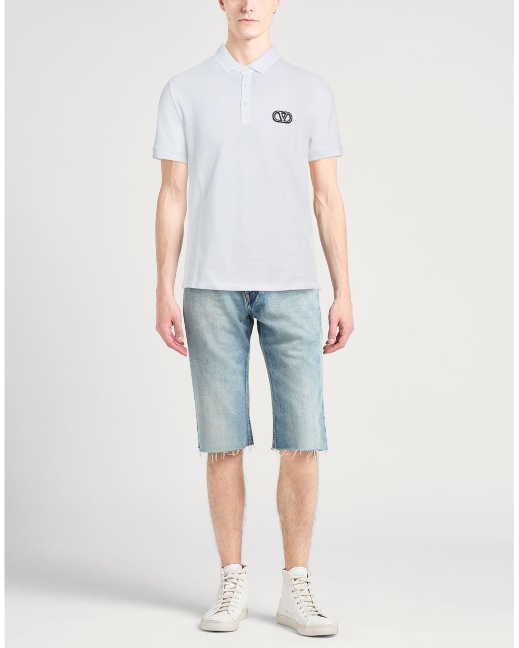 Valentino Garavani White Polo Shirt for men