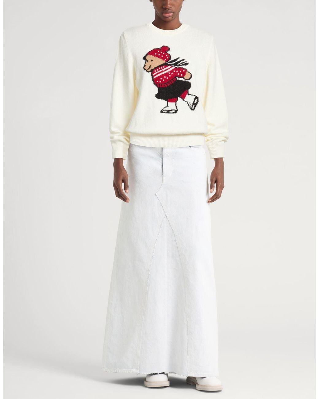 ViCOLO White Sweater Viscose, Polyamide, Wool, Cashmere