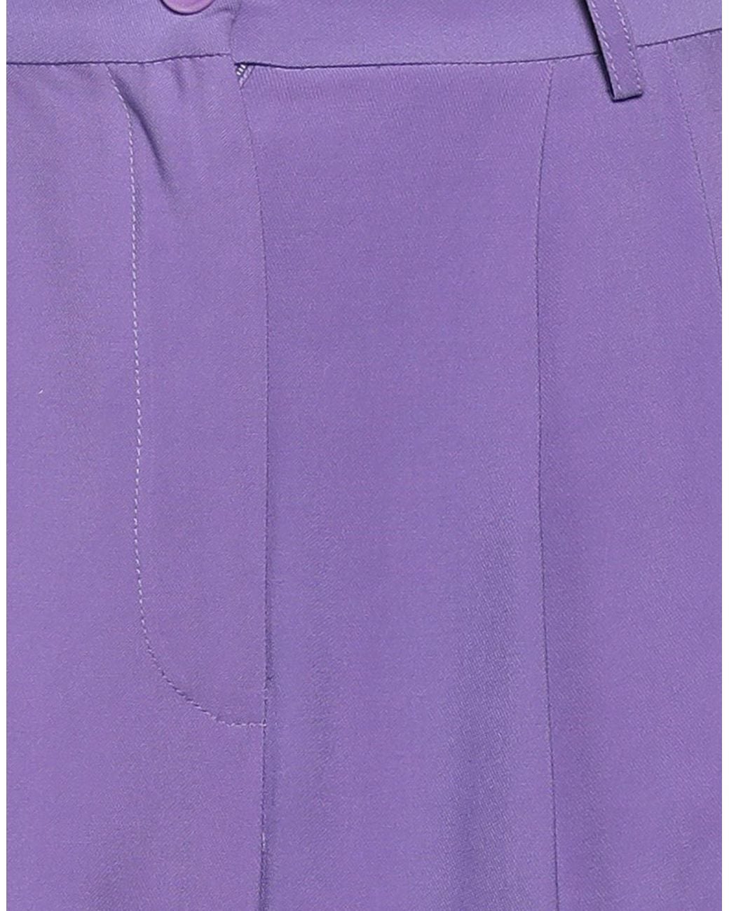 Suoli Purple Pants Viscose, Polyester