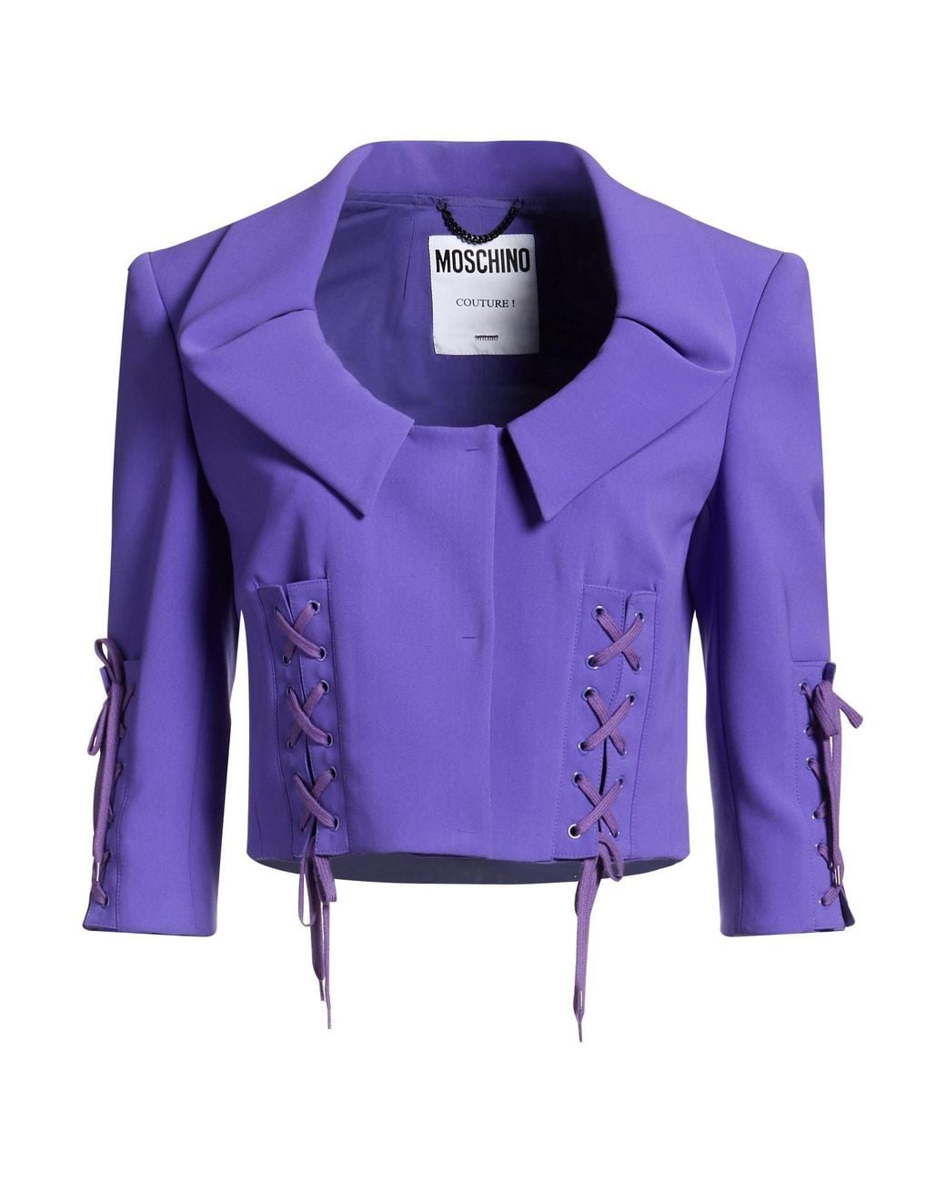 Moschino Blue Jacket Polyester, Polyurethane